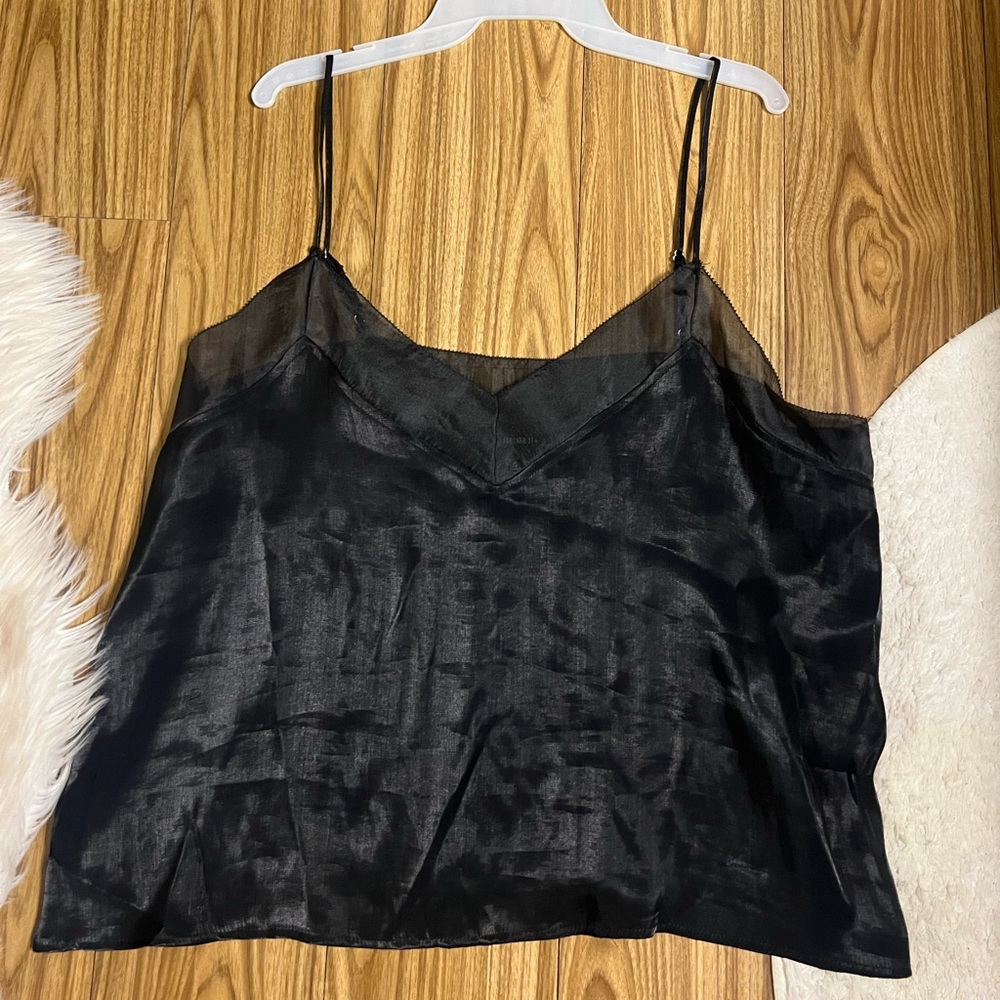 Silk black top